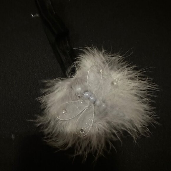 Silver Dragon Fly Feather Headband - Picture 3 of 3